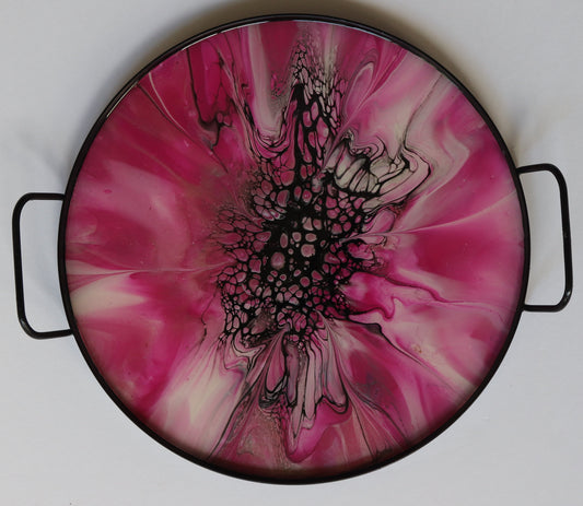 12" Round Serving Tray - Pink 5
