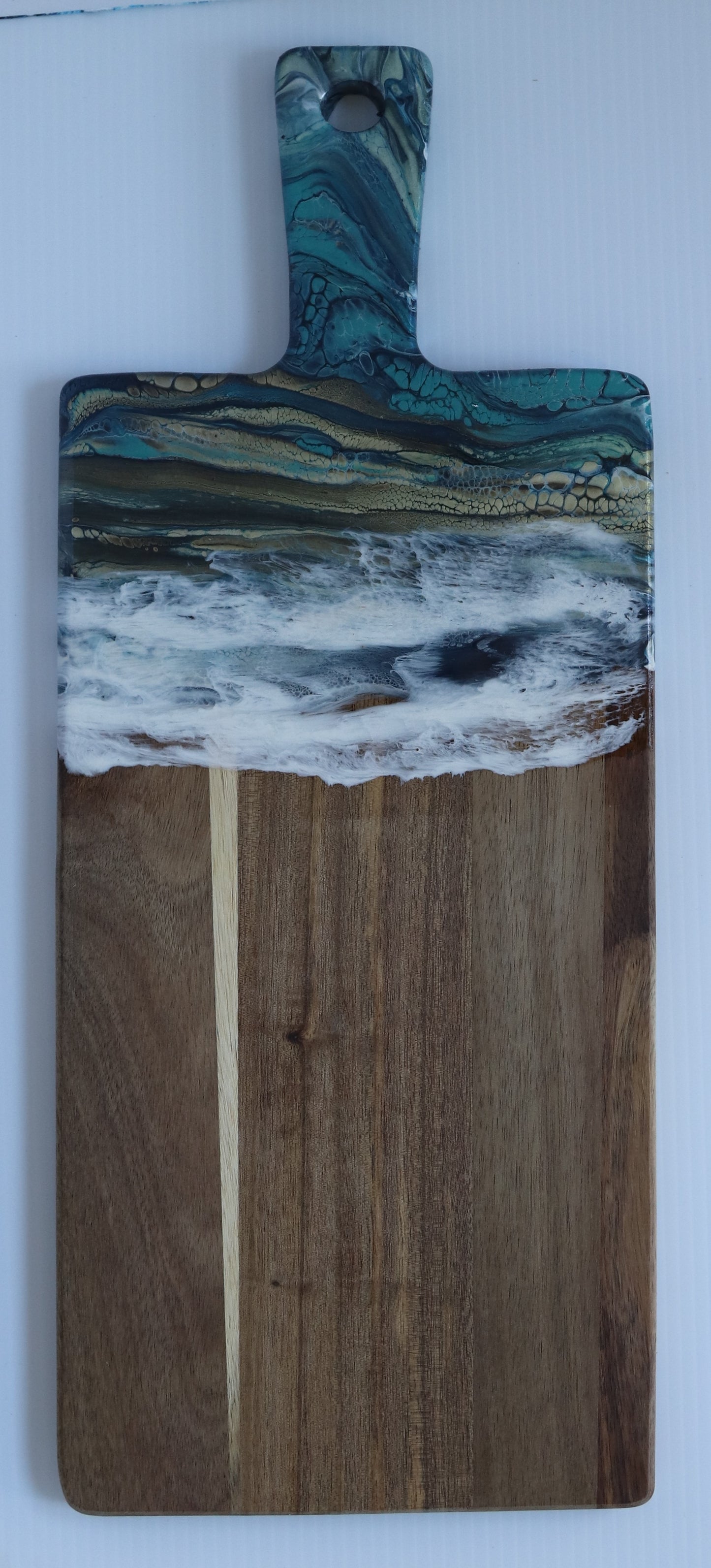 20 X 8 Charcuterie Board - Green/Gold 1