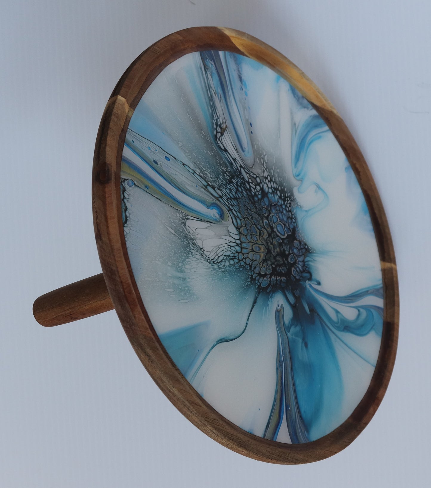 12 x 12 Round Trinket Tray w/ Legs - Blue 3