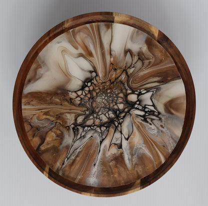 12 x 12 Round Trinket Tray w/ Legs - Metallic 2