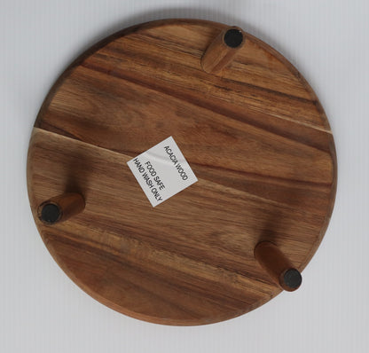 12 x 12 Round Trinket Tray w/ Legs - Beach 1