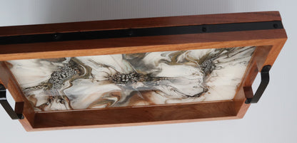 12 x 18 Acacia Serving Tray - Metallic 1