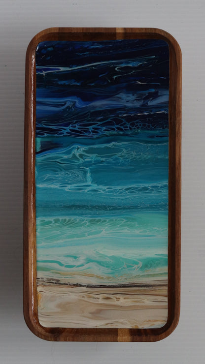 6 x 12 trinket tray w/ legs - Beach 3