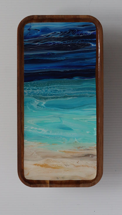6 x 12 trinket tray w/ legs - Beach 5