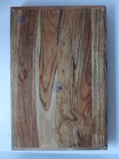 12 x 18 Acacia Serving Tray - Blue 2