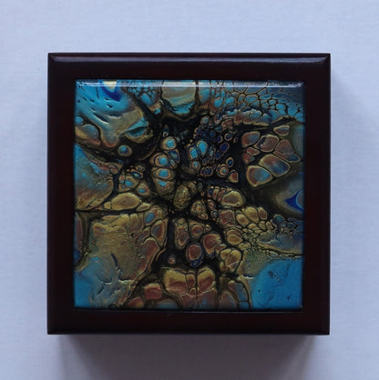 Jewelry Box - Small - Blue/Gold 2