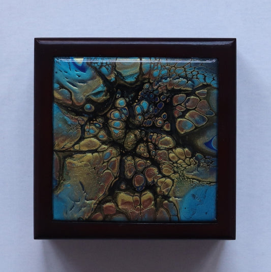 Jewelry Box - Small - Blue/Gold 2