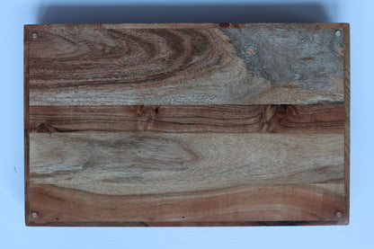 10 x 16 Acacia Serving Tray - Purple/Green 2